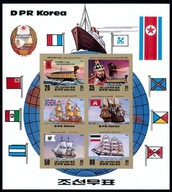 **KOREA BL.145 = 34E - STATKI ŻAGLOWCE FLAGI