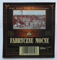 ETYKIETA PIWO JASNE FABRYCZNE MOCNE BROWAR KONSTANCIN