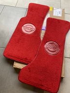 Dywaniki Chevrolet Corvette C4 1984-1996 czerwone, z logo, wysoka jakość!