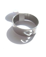 Obrączka Srebrna Serce Liść 22 10 Stal Chirurgiczna Nierdzewna