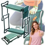 KLĘCZNIK OGRODOWY 3W1 PRZYBORNIK KRZESŁO TABORET 150KG SKŁADANY OGRÓD