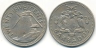 Barbados 25 Cents - 1973r ... Monety