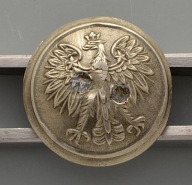 POLSKI GUZIK wz.1928 GRABSKI EKSTREMALNIE RZADKA SYGNATURA Z ADRESEM