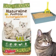 ŻWIREK ZBRYLAJĄCY KUKURYDZIANY 14L PODŁOŻE DLA KOTA CORN CAT DO KUWETY EKO