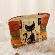 KOSMETYCZKA SASZETKA SZMINKI DROBNE KOSMETYKI SASZETKAPIÓRNIK uroczy kot