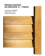 Elewacja drewniana na zakładkę 12cm