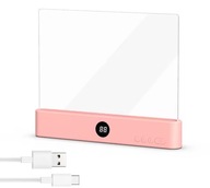 LED LAMPKA NOCNA DO CZYTANIA OCHRONA OCZU USB PŁASKI PANEL RÓŻOWA