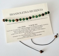 BRANSOLETKA SZCZĘŚCIA CHALCEDON TYGRYSIE OKO4MM