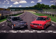 Plakat A3 - Mercedes 190E 2,5 EVO + BMW M3 E30