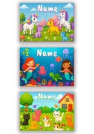 Puzzle piankowe z imieniem dziecka Personalizowane Jednorożce Syrenki Kotki