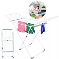 SUSZARKA NA PRANIE STOJĄCA łamana noga kółka biała SOLIDNA STYLOWA BIAŁA XL