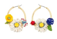 KOLCZYKI KWIATY NOCY STOKROTKI EMALIOWANE OWOCE