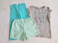 Cool Club bluzka szara w motylki legginsy spodenki roz 134