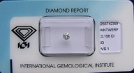 BRYLANT 0.156ct VS1 G 3,46 mm Certyfikat IGI Diament