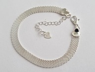 BRANSOLETA SREBRO 925 SZEROKA SIATECZKA