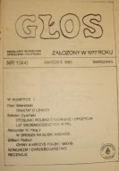 GŁOS nr 1/44, niezależne pismo 1985