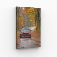 Obraz Płótno 30x40cm BMW M4 na tle lasu Sport Auto Design Prezent Hit