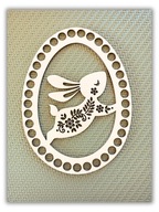 Baza do szydełkowania koszyka zawieszki jajko kwiaty Wielkanoc grawer