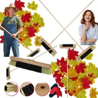 ZAMIATACZ SZCZOTKA GOSPODARCZA MIOTŁA DREWNIANA NYLON 40 CM Z TRZONKIEM