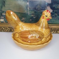 Sadler – pojemnik na jajka / bomboniera KURA – ręcznie wykańczana, Anglia