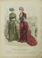 Miedzioryt Moda Journal des Demoiselles II poł. XIX w.