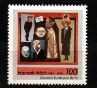 Znaczki Niemcy Obraz Hannah Höch 1989r. Berlin