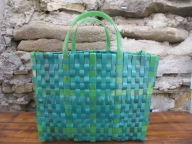 Stara Ręcznie Pleciona Torba na Zakupy_VINTAGE PRL