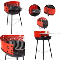 GRILL OGRODOWY WĘGLOWY RUSZT KOMPAKTOWY PRZENOSNY SKŁADANY 33CM