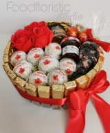 KOSZ SŁODYCZY MERCI + DŻEM PREZENT DZIEŃ BABCI DZIEŃ DZIADKA