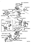 12311-15120 MOCOWANIE PODUSZKI SILNIKA TOYOTA CARINA II ORYGINAŁ FV