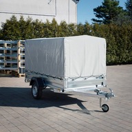 PRZYCZEPKA SAMOCHODOWA z Plandeką i Stelażem Zasław 265SU 265x132 RESORY