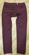 Spodnie bordowe super soft skinny 44 XXL
