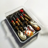 Błystki obrotowe na pstrąga i klenia Ubik obrotówki w pudełku 2/5g