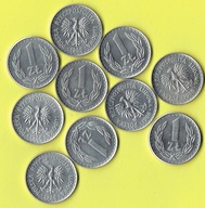 POLSKA Zestaw 1 złoty 1986 r. - 10 sztuk