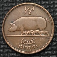 *IRLANDIA [0642]*1/2 pensa 1942r. Republika Irlandii Harfa Zwierzęta Świnia