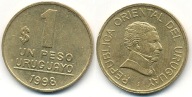 Urugwaj 1 Peso - 1998r ... Monety