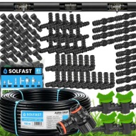 LINIA KROPLUJĄCA 100M NAWADNIANIE KROPELKOWE ZESTAW 181EL WĄŻ 16MM SYSTEM