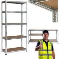 REGAŁ METALOWY DO PIWNICY SPIŻARNI MOCNY OCYNK 875kg 5 PÓŁEK 180x90x40cm