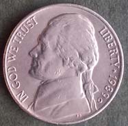 5 centów - 1989 "D" USA - T. Jefferson - Denver