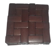 PODKŁADKA POD KUBEK BAMBUSOWA KOMPLET 12x12 cm 4 szt.