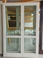 NOWE DRZWI/OKNO Balkonowe Drewniane Sosnowe Dwuskrzydłowe 146x221cm