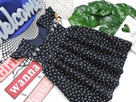 Amedo - sztruksowa sukienka ogrodniczka , kwiatuszki r 98