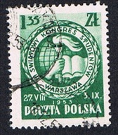 1953 Polska fi 674 - III Światowy Kongres Studentów w Warszawie