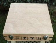 skrzynia okuwana frachtowa kufer skrzynio-paleta transportowa 58x52x26