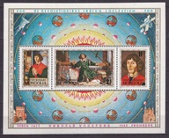 1973 Mongolia urodziny Mikołaja Kopernika Mi blok 32 **