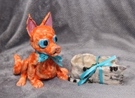 Rzeźba kota z powieści Erin Hunter Wojownicy Północny Ogon