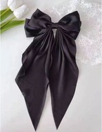 BEAUTIONA KOKARDA DO WŁOSÓW OZDOBA SPINKA SATYNOWA CZARNA DUŻA