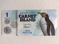 WYSPA CARNEY (ANTARKTYKA) - 1 dolar 2016, UNC, pingwin, piękny !!!