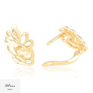 Eap20185 Kolczyki złocone angielskie liście