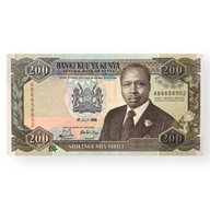 KENIA - 200 SHILINGI - 1989 - UNC - RZADKI